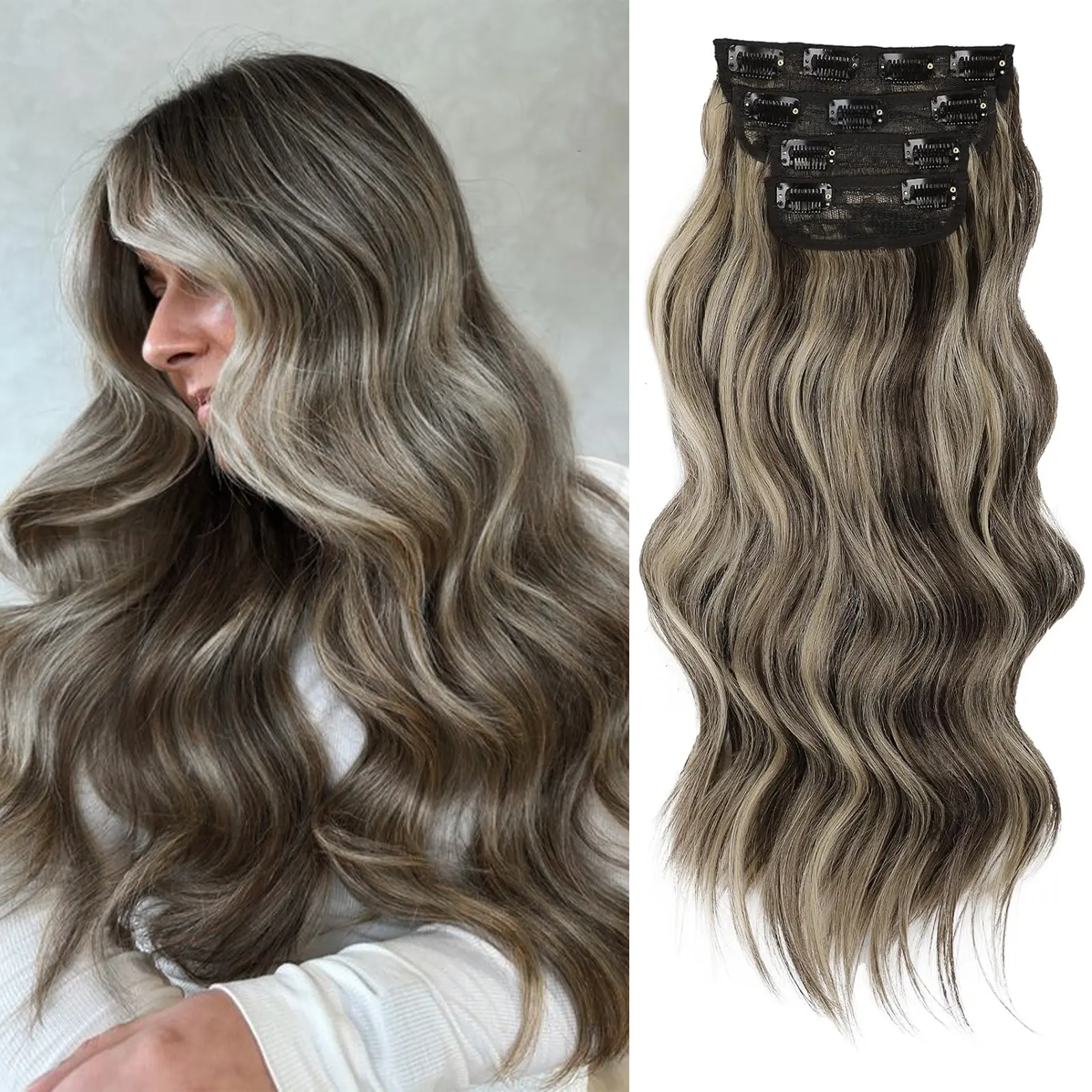 F9/24 Walnut Brown Mixed Blonde - 4PCS ( 20 Inch )