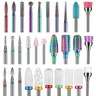 30-Piece Nail Drill Bits Set, Professional Ceramic & Diamond Cuticle Bits for Acrylic Gel Nails Electric File for Manicure Pedicure, Art Tools & Supplies, Nail Tech Supplies
