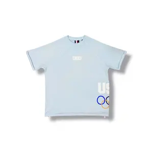 KITH- Team USA 5 Rings Howard Tee Olympics Glisten Menswear Top Blue T-Shirt Tshirt Streetwear