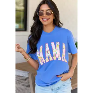 Mama Block Lemons Blue Graphic Tee