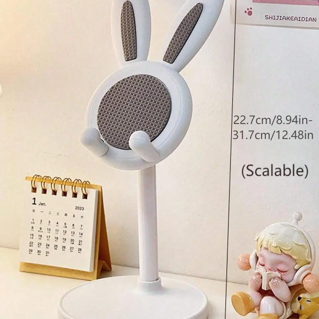 Adjustable Folding Rabbit Shaped Sturdy Phone Holder For Bathtub Phone Holder Mount for Desk Lovely Rabbit Ear Cell Phone Stand For iPhone Samsung Universal Adjustable Phone Stand