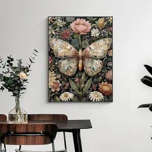 Butterfly Diamond Painting Kits 5D Diamond Dots Gem Art Crafts with Tools Round Full Drill Funny Crafts for Home Wall Decor Gift Decoration