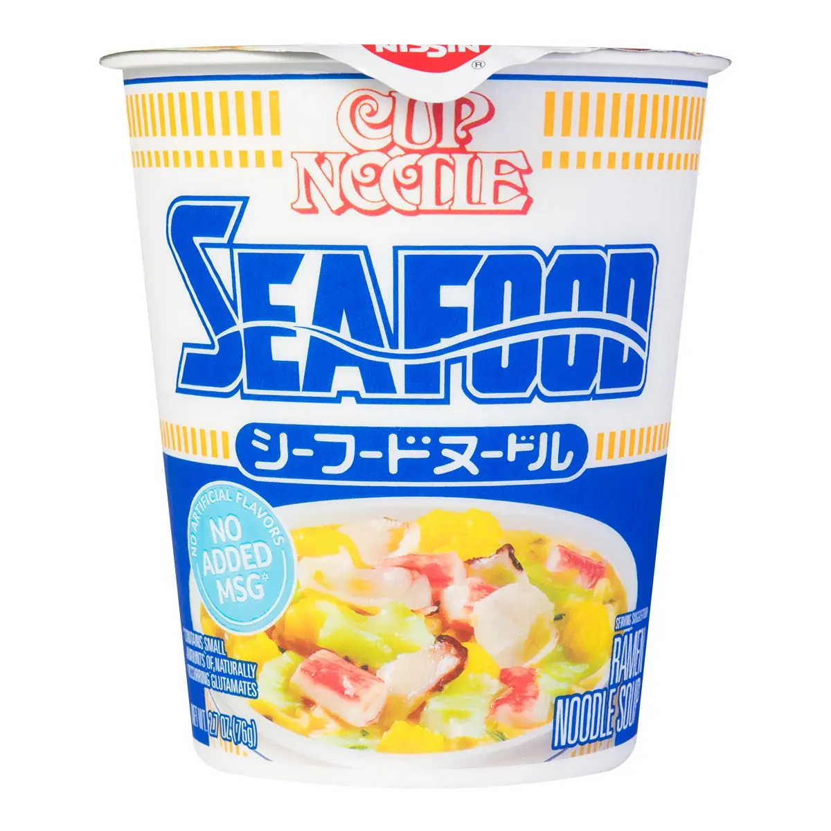 NISSIN Cup Noodles Seafood Flavor - Authentic Japanese Instant Ramen, 76g Pack
