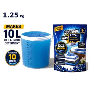 DDCLEAN Fresh Concentrated All-Purpose Laundry Washing Soap Paste - 1.25 kg, Makes 2.64 gal (Home Care Household Cleaner Supply)