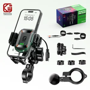 KEWIG M33A1 Motorcycle Phone Holder - Car-Compatible Shock-Proof Mount with Dual-Mode Charging, Military Shock-Absorption, Anti-Theft Lock, 1-Hand Operation, 720° Rotation, Open Camera Design, Fits 5.2-7.2” Phones,summerwins