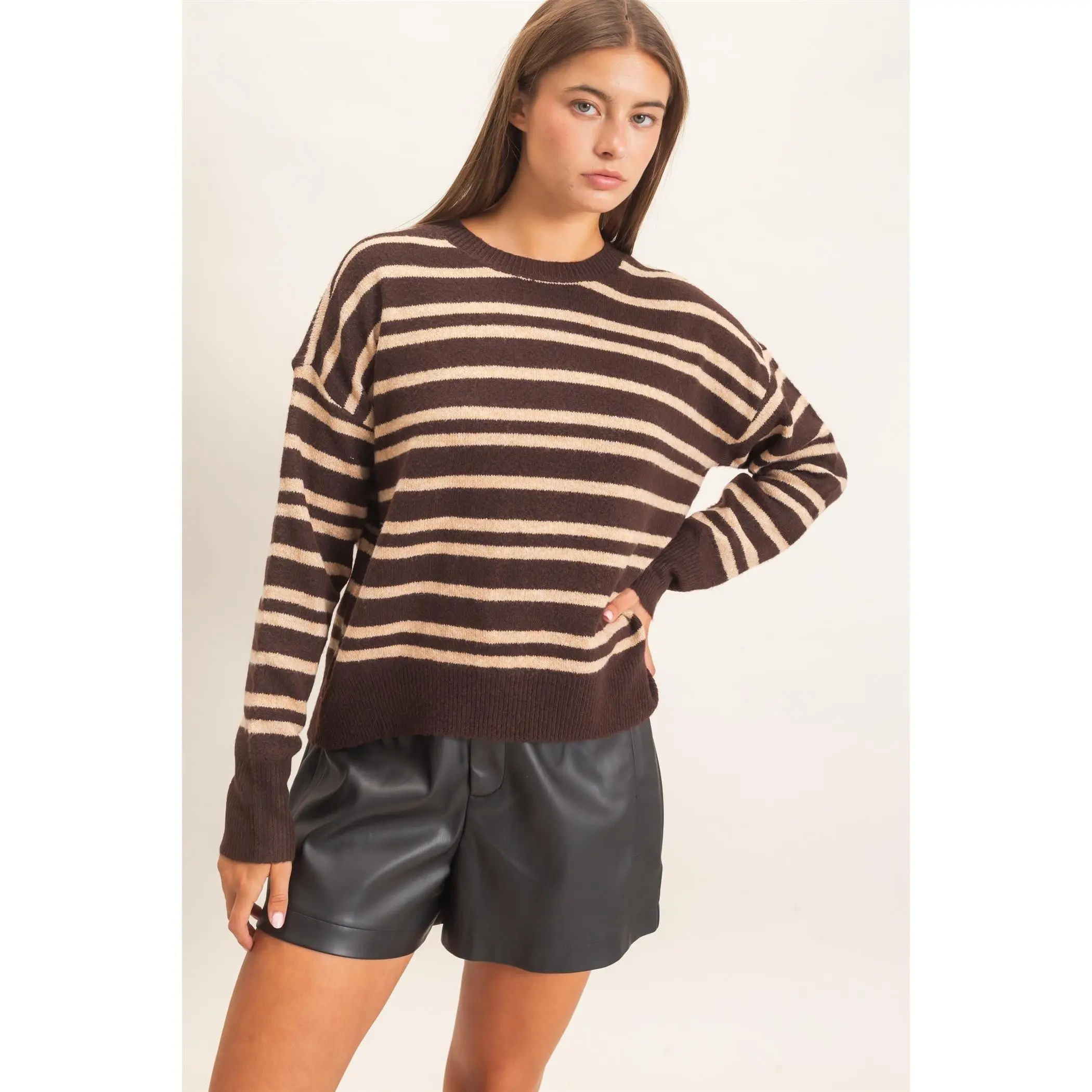 Striped Crew Neck Sweater