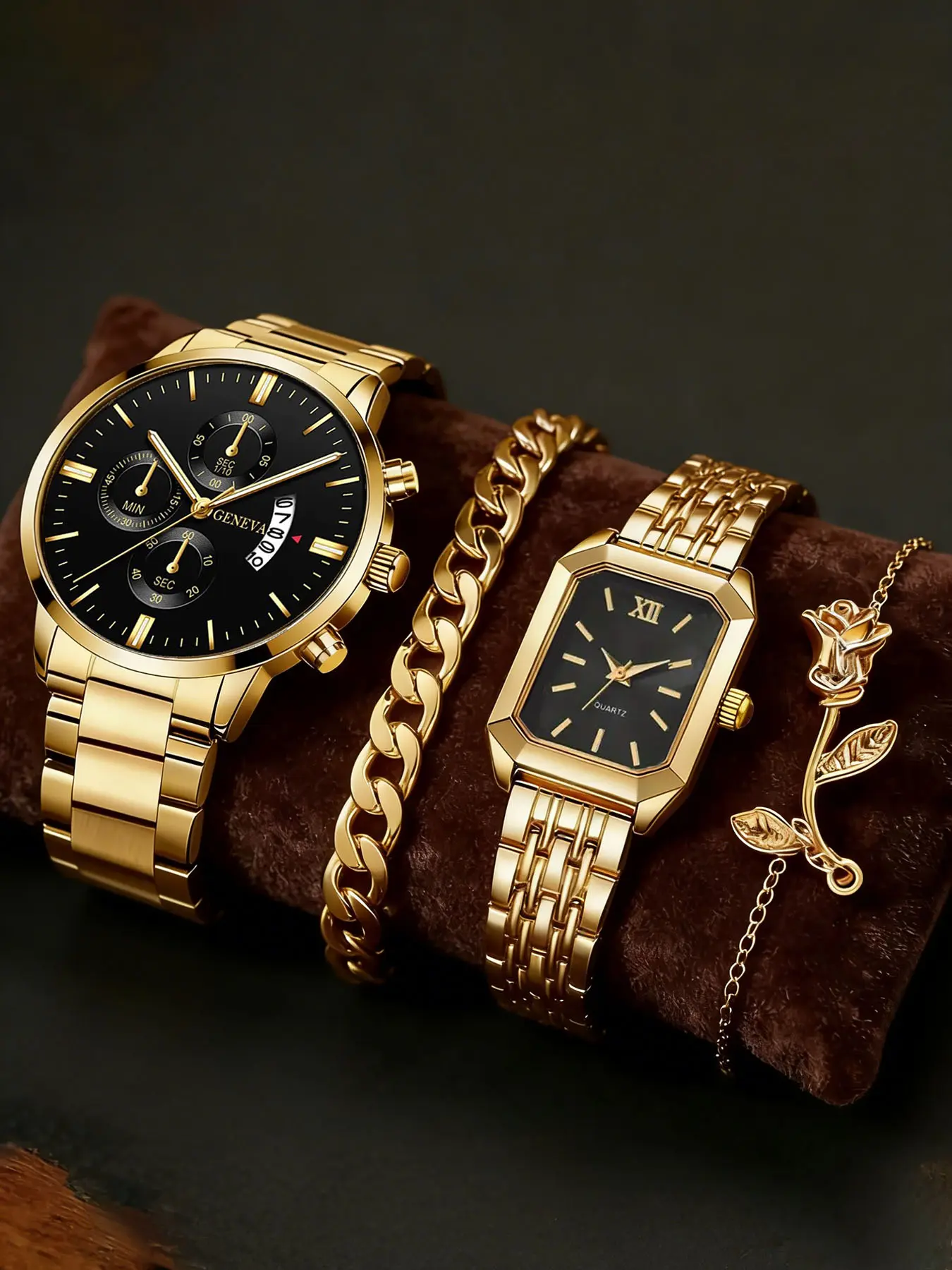 Couple watches, fashionable and elegant couple watches, and couple bracelets are perfect for daily wear, birthday gifts, parties, holiday gatherings, and are also ideal gifts for oneself or friends, Quartz Watches