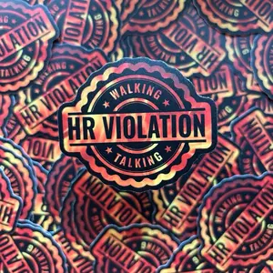 HR Violation, Hard Hat Sticker, Auto Sticker