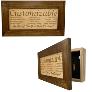 Customizable Gun Cabinet Wall Decoration - Personalized Gun Safe To Securely Store Your Gun In Plain Sight (Provincial and Natural) Signs Magnetic Room Hidden Storage