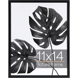 11x14 Picture Frame Black, 11 by 14 Thin Photo Frame for Wall Tabletop Display, Single
