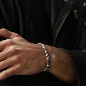 3-11mm Chunky Miami Curb Chain Bracelet for Men, Stainless Steel Cuban Link Chain Wristband Classic Punk Heavy Male Jewelry