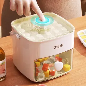 Large Capacity Ice Cube Tray Mold, Food Grade Press Ice Mould, Home Use Ice Storage Box, Efficient Ice Maker Accessory, Icemaker