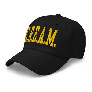 RIVEMUG NX C.R.E.A.M Wu Embroidered Curved Bill Cap Relaxed Fit Low Crown Adjustable Dad Hat