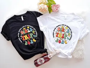 Girls Trip 2024 Matching T-shirts, Girls Weekend Shirt, Summer Vacation Tee, Beach Holiday T-shirt, Besties Trip Shirt, Girls Travel Tee, Bachelorette T-shirts, Girls Cruise Shirt