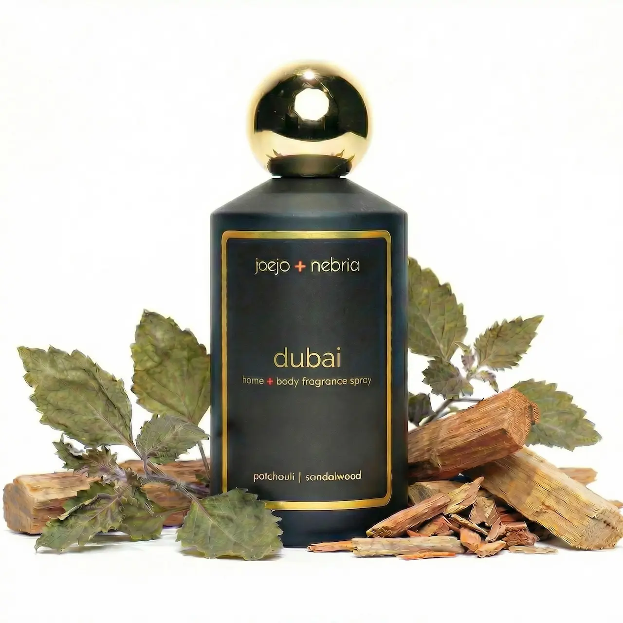 JoeJo + Nebria Dubai Linen & Room Spray — Patchouli & Sandalwood | Luxury Home Fragrance | 100ml.