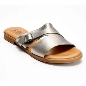 Miz Mooz Leather Buckle Slide Sandals - Latreece