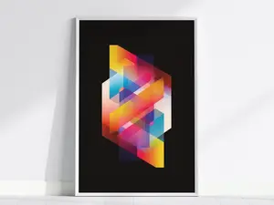 Neon Light Art Print | Ethereal Retro 80s Glow Poster