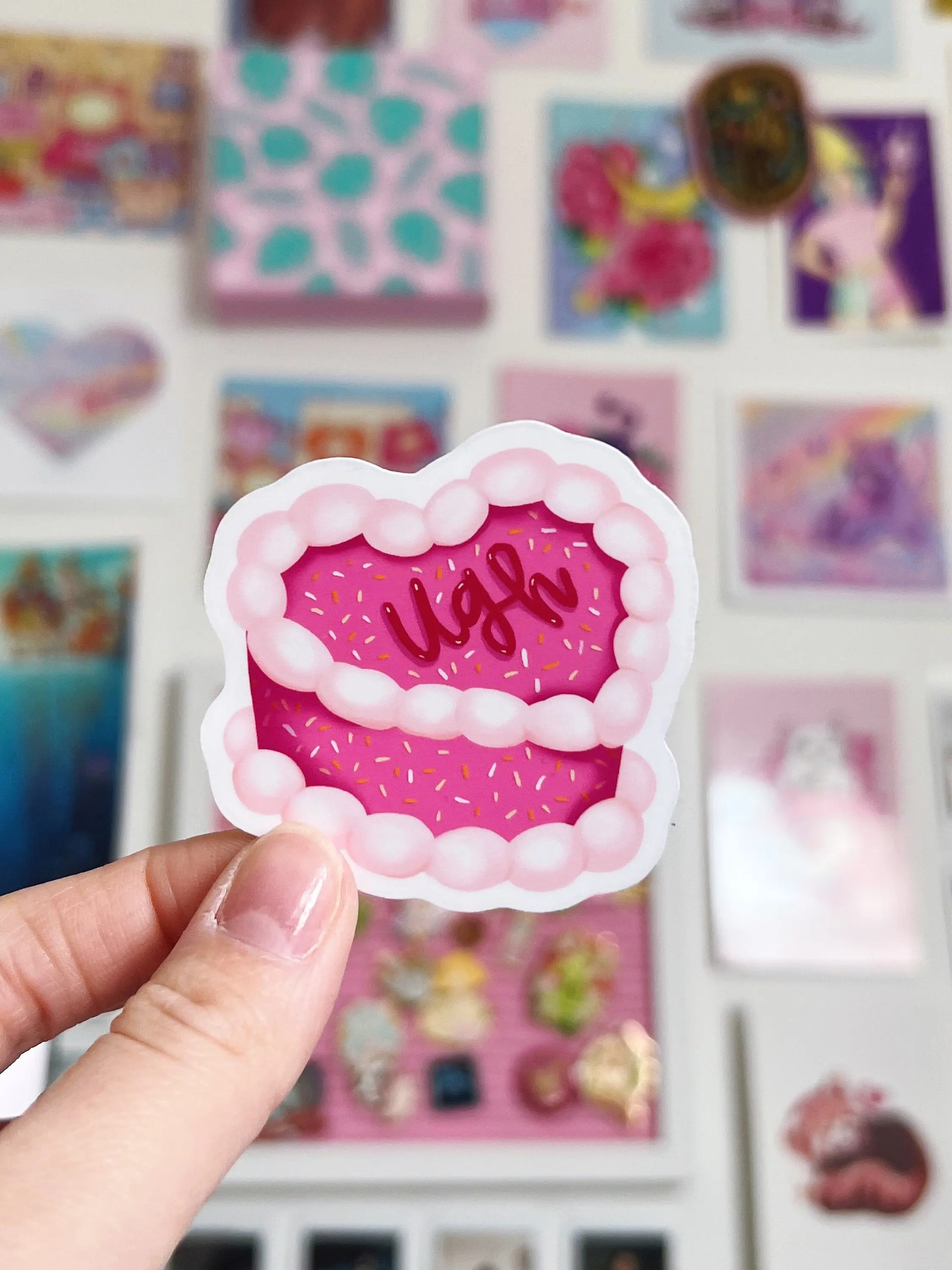 Ugh Vintage Cake Sticker