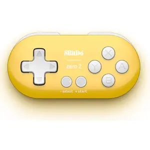 8Bitdo Zero 2  Key Chain Sized Mini Controller for  , Windows, Android and macOS (Yellow Edition)