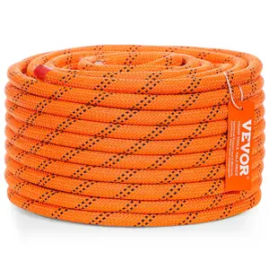 fathersdaygift VEVOR Dual Twisted Polyester Cord, 1/2 inch by 120 feet, 48-Strand, 8000 LBS Tensile Strength, Multi-Use Outdoor Rope for Arborist Activities, Hiking, Swinging, Rappelling, and Rescue, Or