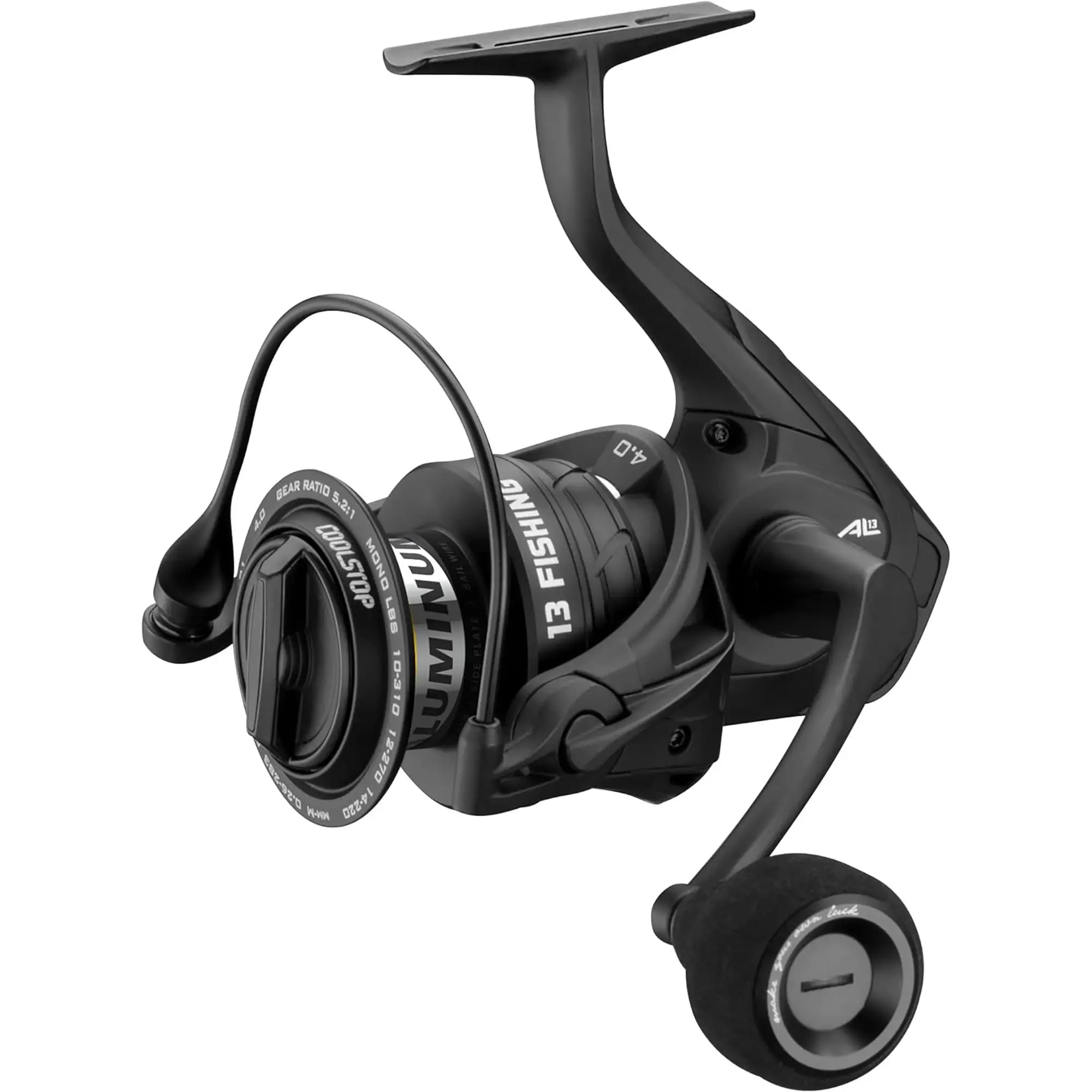 13 Fishing AL13 Spinning Fishing Reel, Aluminum, Ceramic Roller, Coolstop Drag, Saltwater Fishing