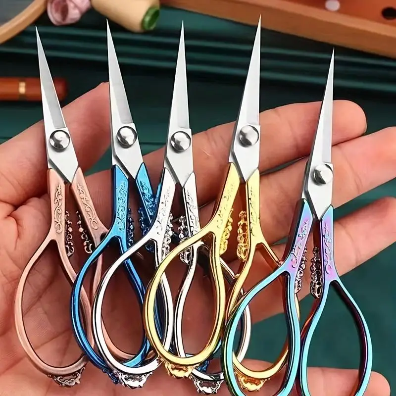 Stainless Steel Precision Curved Scissors, Multipurpose Curved Scissors, Professional Hand Tools for Cutting Fabric, Paper, Craft, Sewing, DIY Cutting