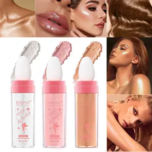 3 Color Fairy Highlighting Powder - Full Body Contouring and Clavicle Pearlescent  for Face and Eye Highlighter Makeup Full Body Highlight Brightening Glitter Powder for Halloween/Christmas/Party Makeup Sparkling Summer Party Body Glitter Bronzer Makeup