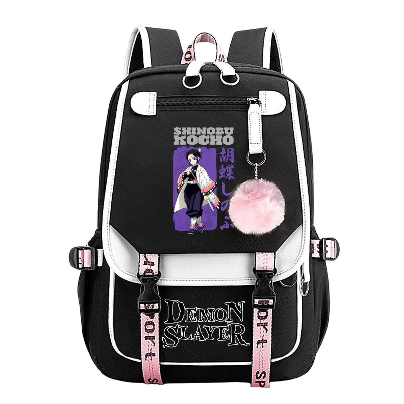 Demon Slayer Trendy Youth Backpack – Travel & School Bag,Laptop Backpack  Perfect for Commuting, Camping & Daily Use, Durable Large-Capacity Design, Best Gift for Boys & Girls 11.4''*18.1''