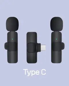 Modern Type-C Wireless Mic 2-in-1 Plug-and-Play Noise-Reduction Recording Microphone for Smartphones Podcasts & Live Streaming
