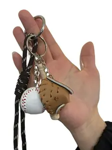 Charming Sausage Dog Baseball Bag Charm, Cute Cartoon PVC Accessory, Braided Rope Design, Perfect Gift for Dog Lovers, Purse Accessories