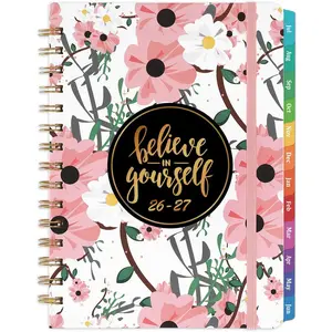 2026-2027 Planner - Weekly & Monthly Planner 2026-2027 with Tabs, 6.4" x 8.5", Jul 2026 - Jun 2027, Hardcover,  Binding, Thick Paper,  Pocket, Elastic Closure, Inspirational Quotes