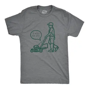 Mens I Will Cut You Lawn Mower T Shirt Funny Offensive Grass Cutting Graphic Novelty Tee for Guys Mens Funny T Shirts Cool Vintage Fashion T-Shirt Gift Classic Menswear Funny Sarcastic Short Sleeve Novelty Tees Dark Grey