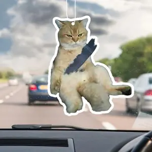 Paper Hanging Car Fragrance Pads, 1/5/10 Pieces, Rearview Mirror Interior Decor, Vent Decoration, Gas Bubble Emoticon Design, Car Diffuser