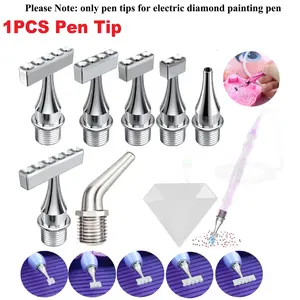 Stainless Steel Screw Multi-Functional Durable Material Vacuum Diamond Painting Replacement Head Set, Compatible with Most Vacuum Diamond Pens