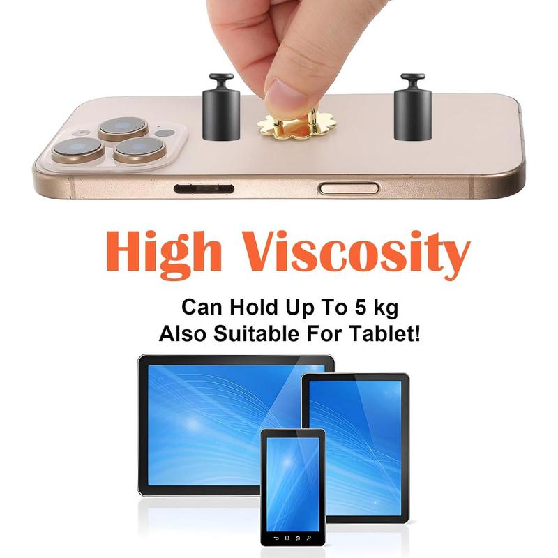 16pcs Metal Phone Charm Hook, 4 Styles Phone Ring Holder Heart Moon Sunflower Star Shaped Phone Finger Grip Universal Adhesive Phones Ring Loop Stand for Mobile Case Pad Tablet