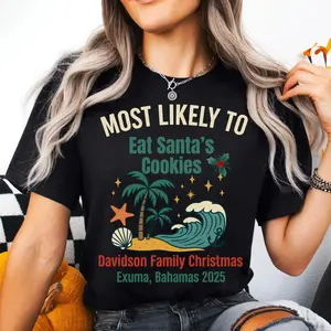 Tropical Christmas Shirt, Family Beach Christmas Shirts, Matching Group Holiday Tee, Palm Tree Christmas Party Shirt, Funny Family Christmas