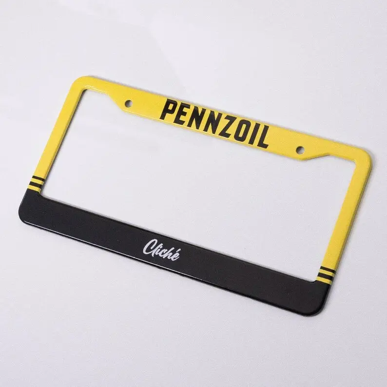 Pennzoil Custom License Plate Cover | For Car Enthusiast | Car Guy Gifts | 1pc | ClichéBuilt