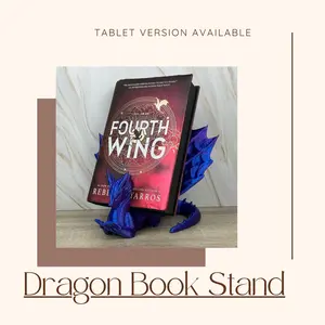 Dragon Book Kindle Stand Tablet Display Holder Booktok 3D Printed Small Nook for Bedside Desk Nightstands Gift for Readers and Fantasy Fans fourth wing