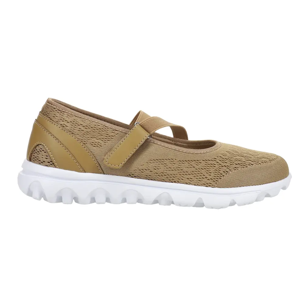 Propet Womens Travelactiv Mary Jane Flats Casual - Beige, Brown