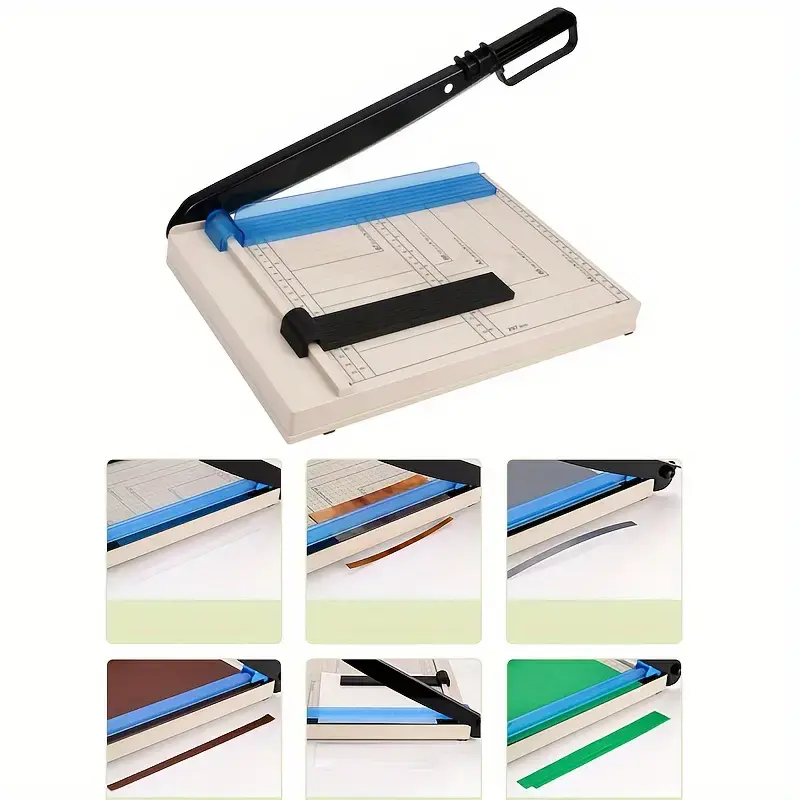 1pc Ergonomic A4 Manual Cutter - Compact Portable PVC Trimmer with Safety Guard, Blade Lock, 12 Sheets Capacity, No Charging Needed, Office Home Supplies for Crafts, Photos - Ideal Mother's Day Gift