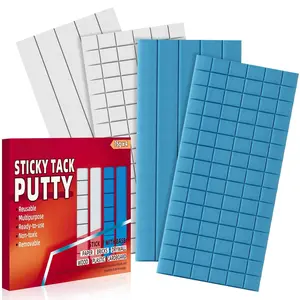 Sticky Tack for Wall Hanging, Removable Wall-Mounting Putty for Museum Hanging Things, Poster Putty with  Adhesive to Hang Pictures, Decorations - Blue & White, 75g x 4 count