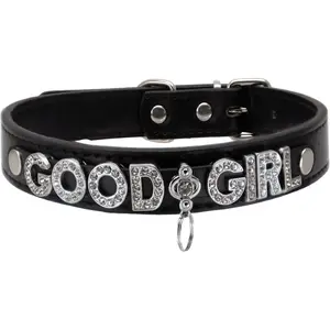 Gothic Letter Leather Choker  Necklace,Rave Festival
