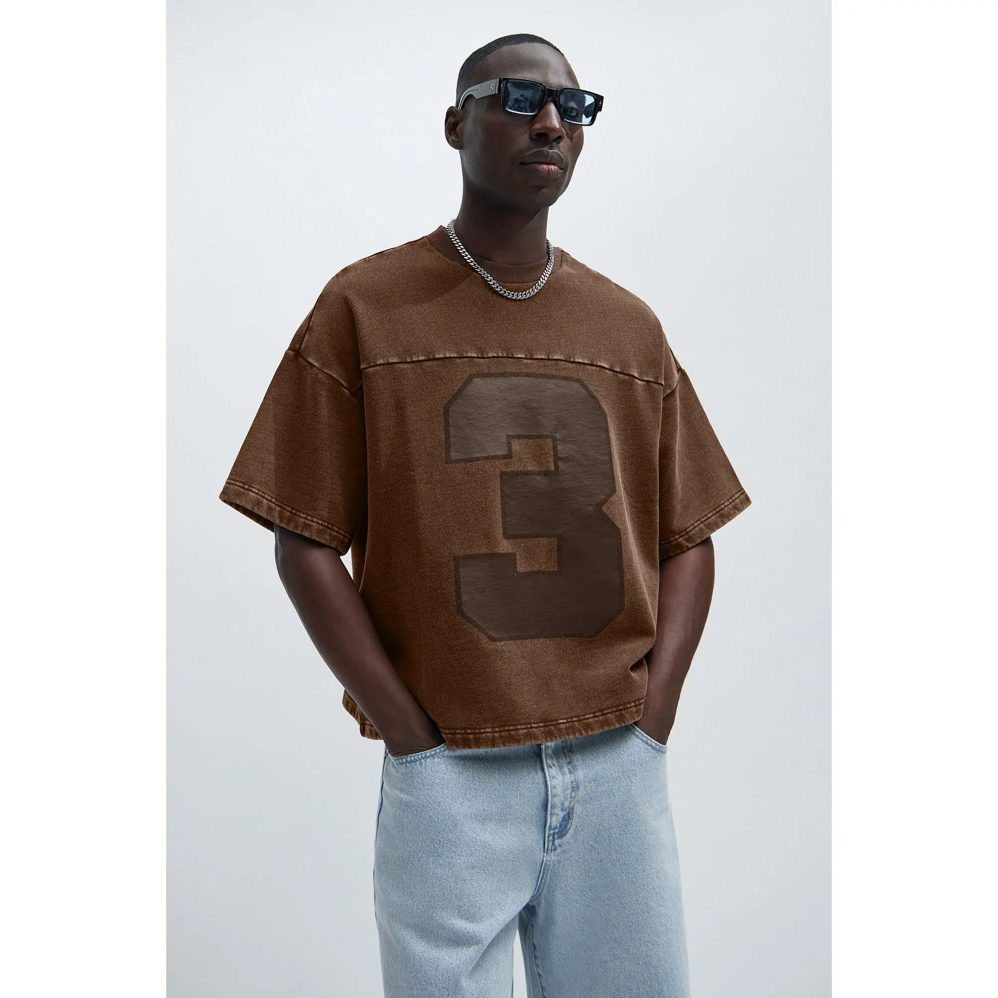 Kyle Oversized Tee - Dark Brown