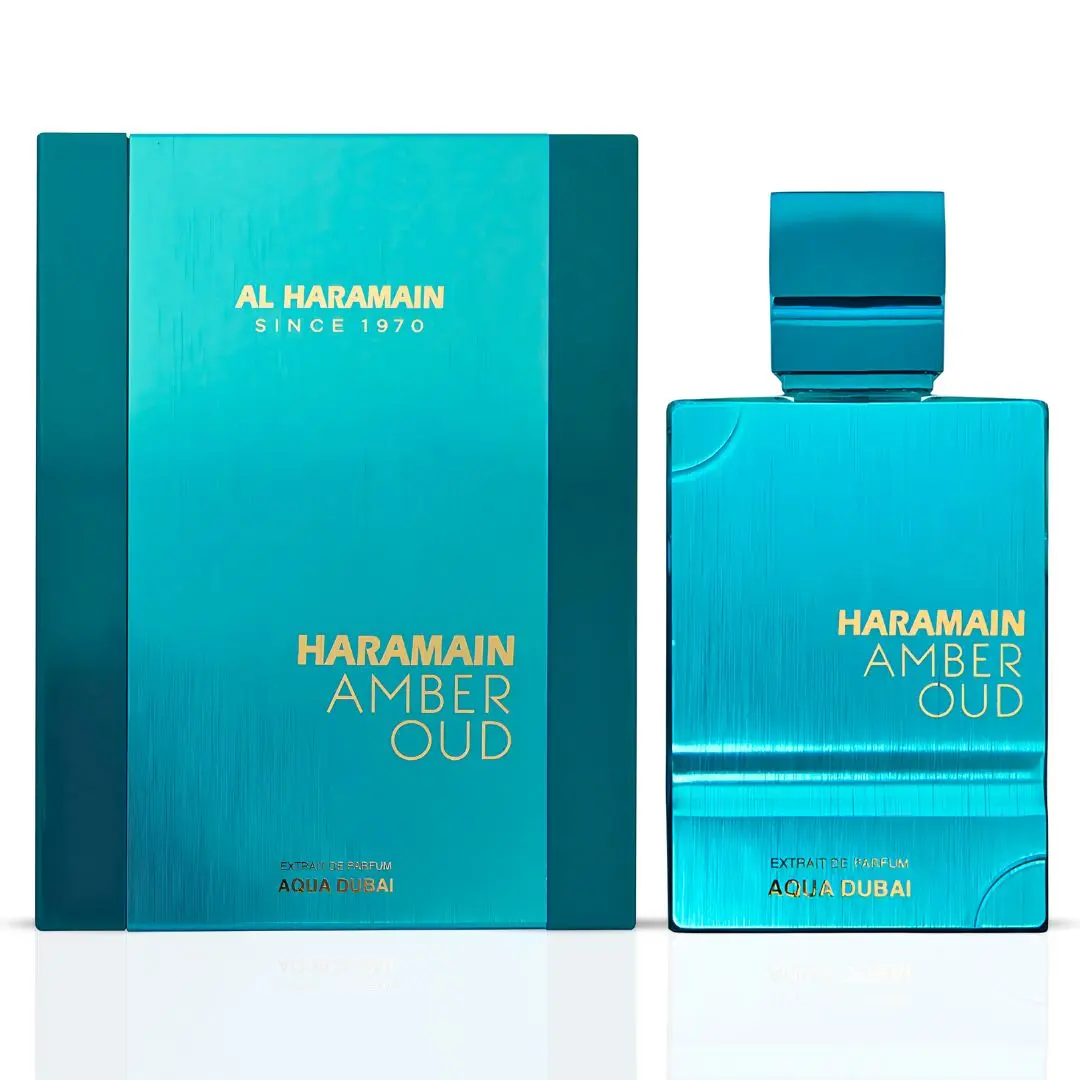 Al Haramain Amber Oud Aqua Dubai Extrait De Parfum Spray 75ML (2.5 OZ) - Bergamot, Fruits & Musk Fusion with Amber Grounded by Musk