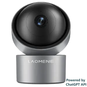 New Powerby with ChatGPT API, AI-Powered Home Smart Security Camera with Emotion Detection & 911 Calling - 2K Full HD, Two-Way Talk, Baby Monitor Indoor Pan/Tilt, for 360°Plug-in, Color Night Vision, 2.4GHz/5GHz Wi-Fi, Emotion tracking, Pet Camera