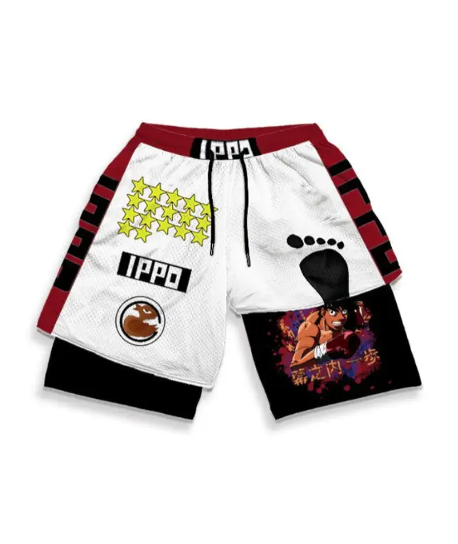 Ippo Hook Performance Shorts Summer Double Layer Beach Pants Fitness Training Pant Sports Swimming Shorts