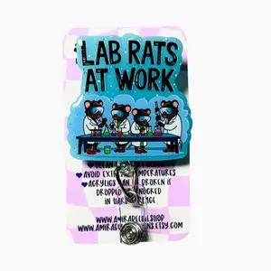 Lab Tech Badge Reel, "Lab Rats at Work" Design
