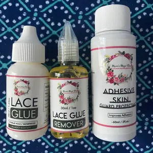 lace glue, lace glue remover and adhesive skin guard protectant (SET)