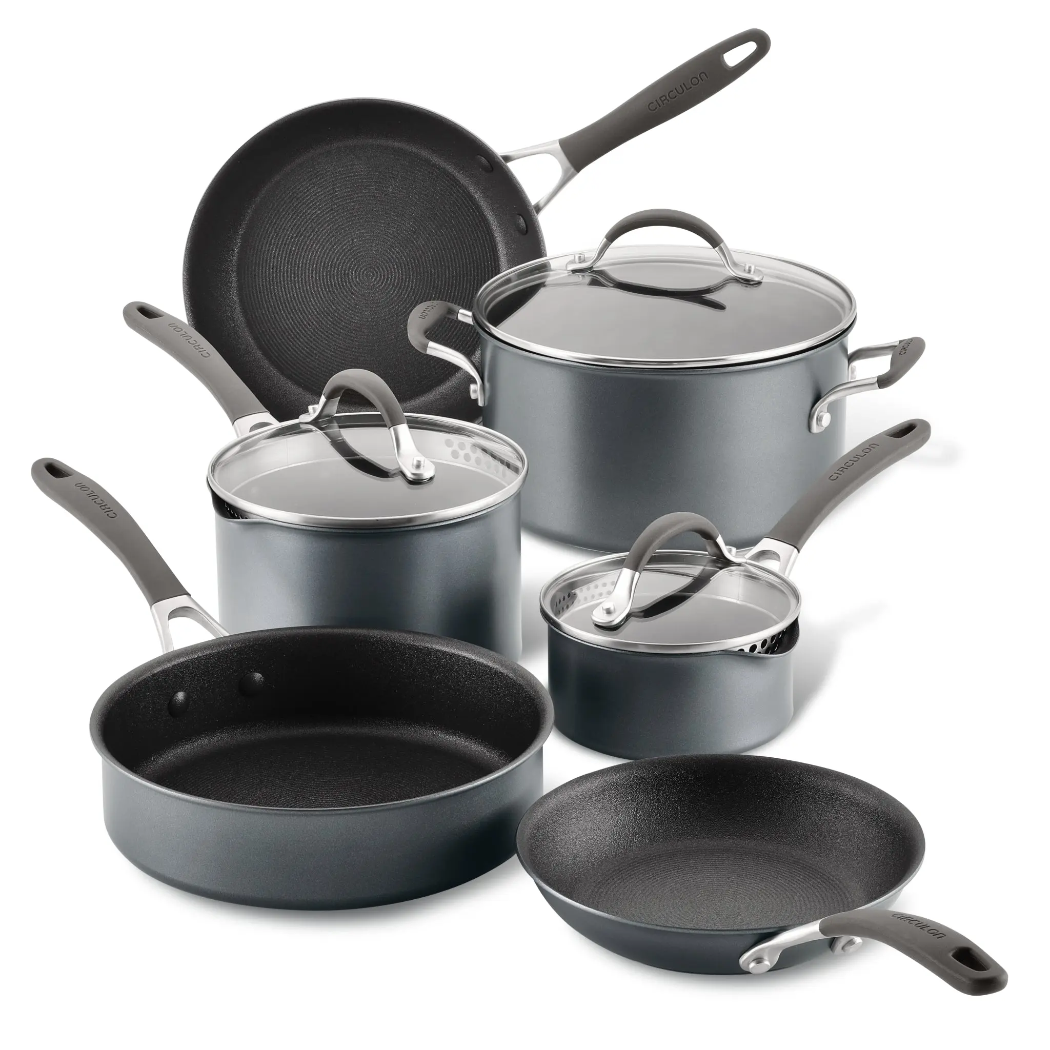Circulon 9-Piece ScratchDefense™ A1 Series Nonstick Cookware Set with Extreme Durability & Fast Heat Delivery