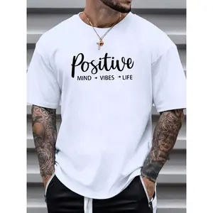 Men's 100% cotton summer casual loose fitting positive print round neck short sleeved T-shirt Casual Letter Pattern Tops Summer Menswear Tshirt Black Tropical Operator shirts men ivan cornejo merch graphic tees men gifts graphic tee white shirt